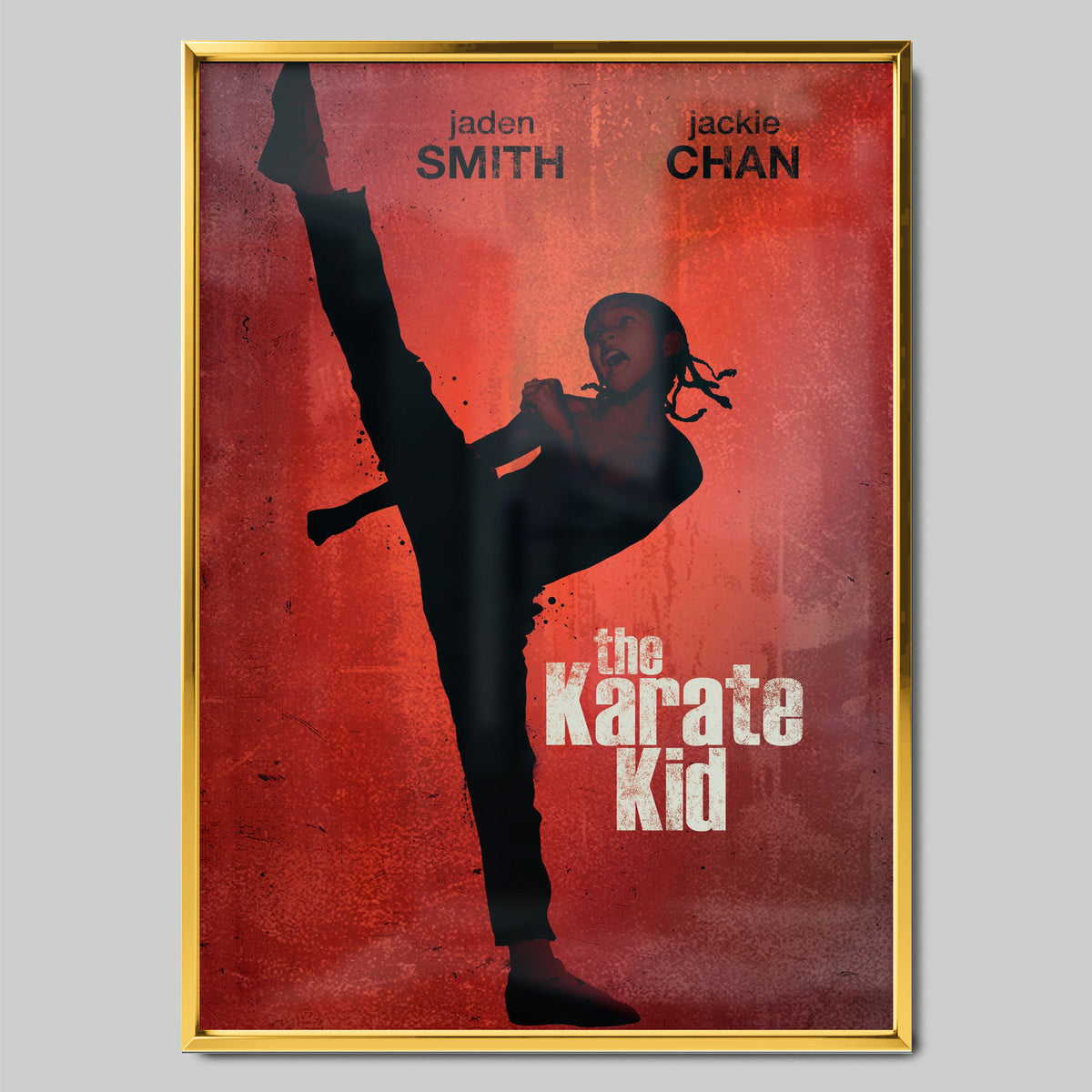 The Karate Kid филмов постер със златиста рамка