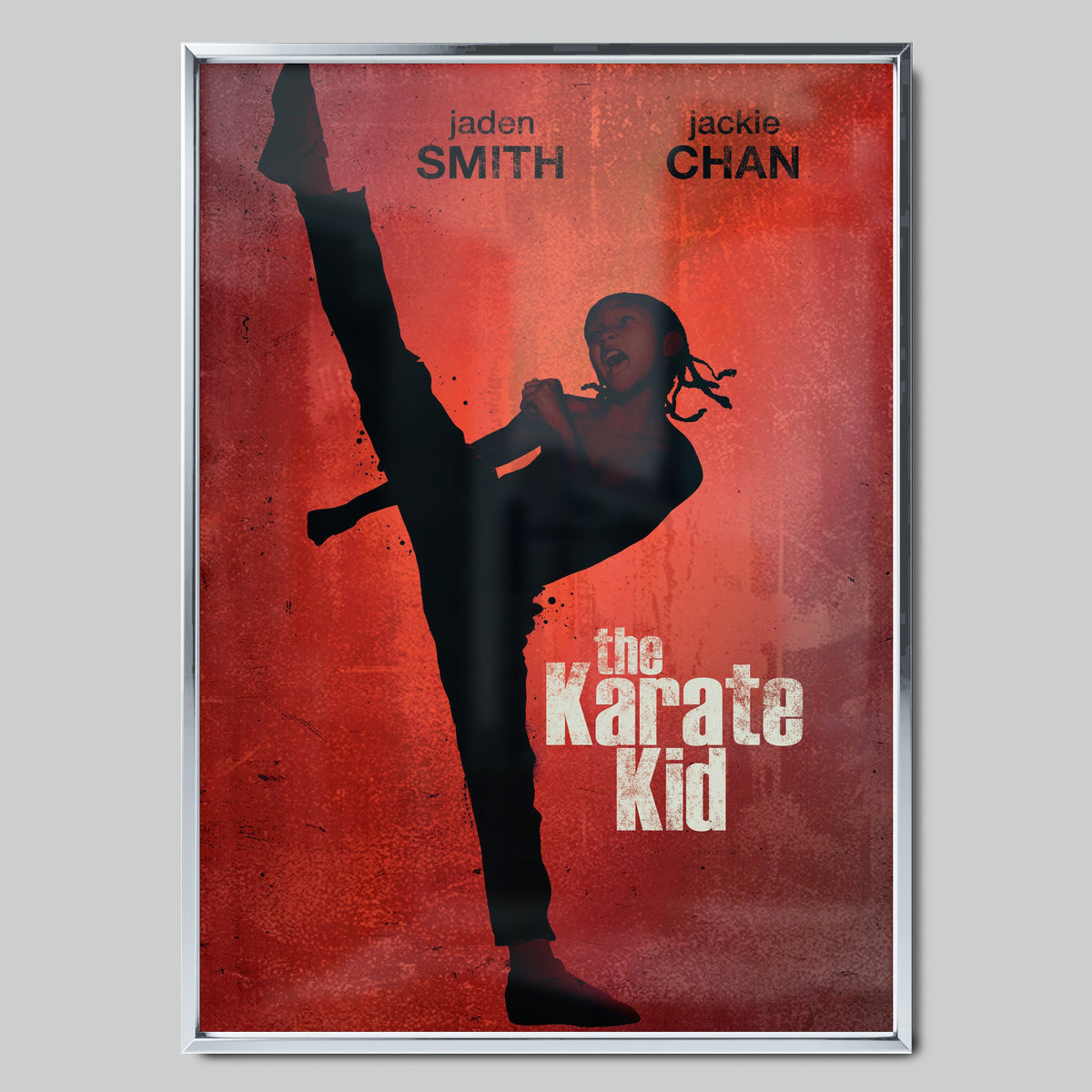 The Karate Kid филмов постер със сребриста рамка