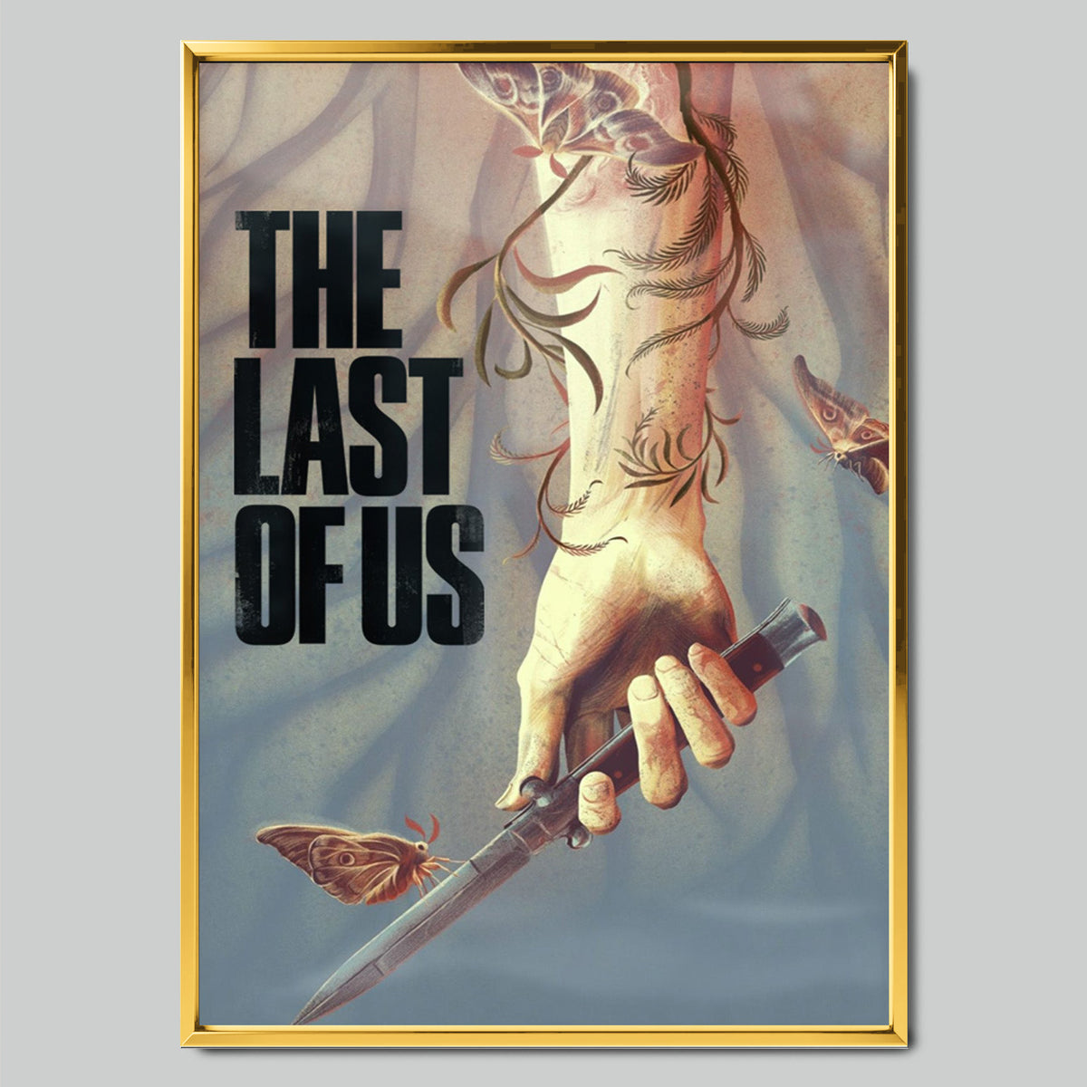 The Last of Us геймърски постер със златиста рамка