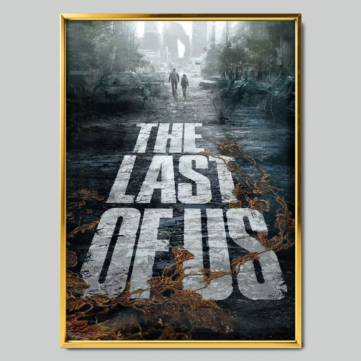 The Last of Us геймърски постер със златиста рамка