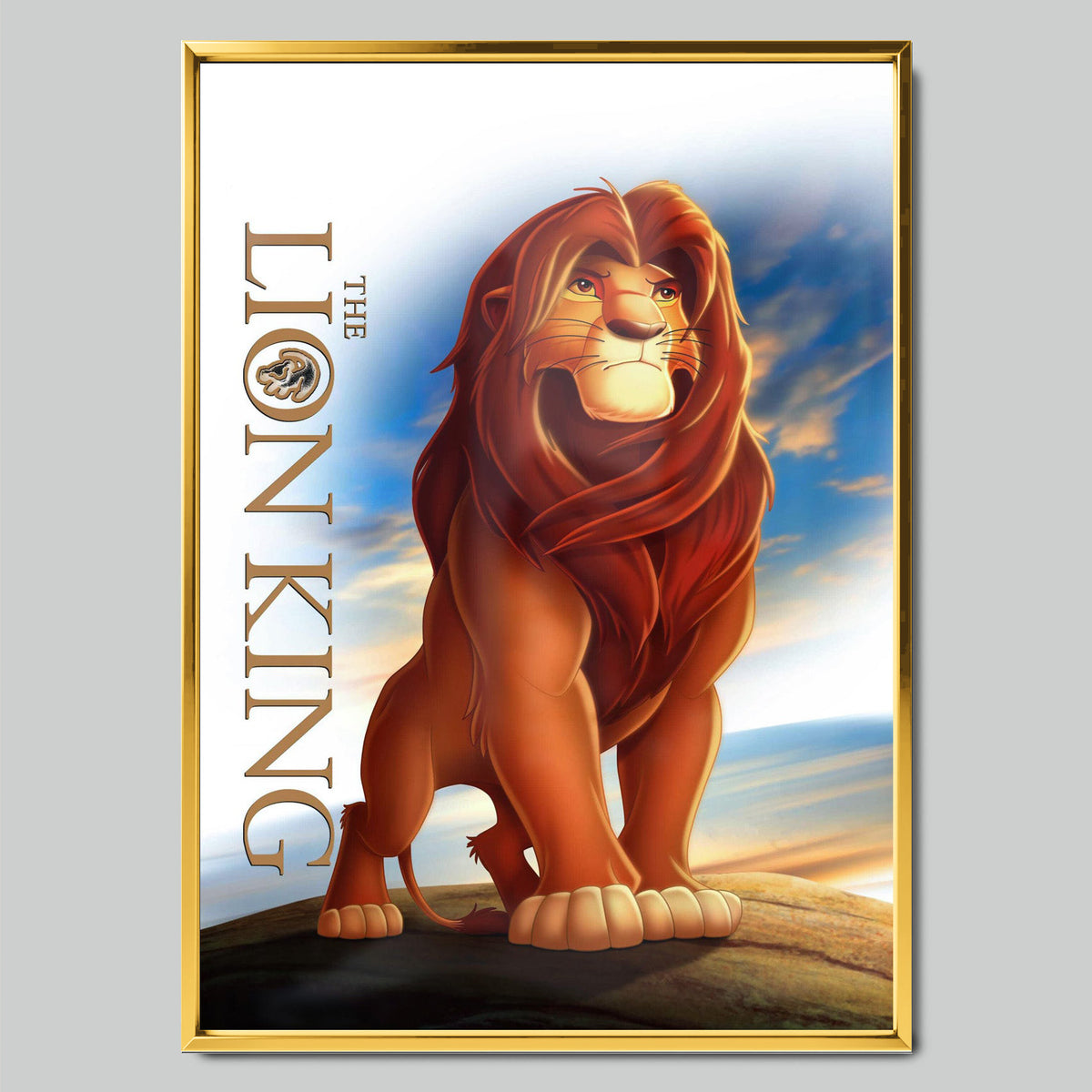 The Lion King филмов постер със златиста рамка