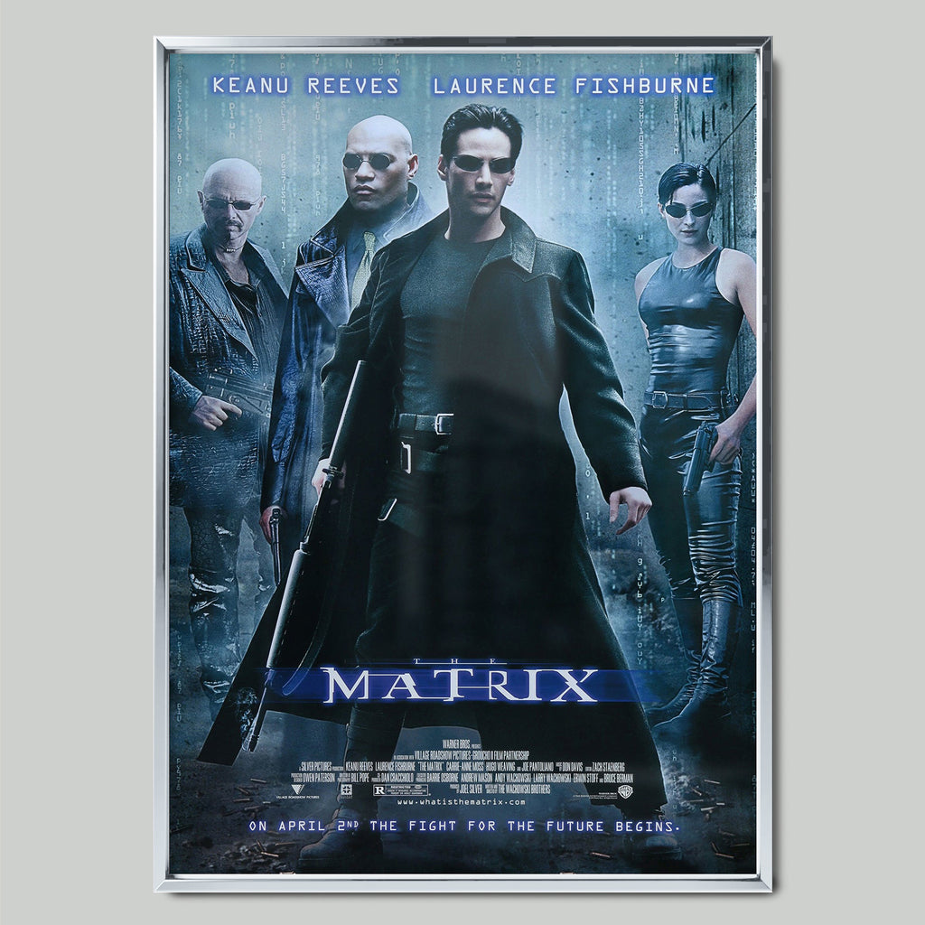 The Matrix (1999) филмов постер със сребриста рамка