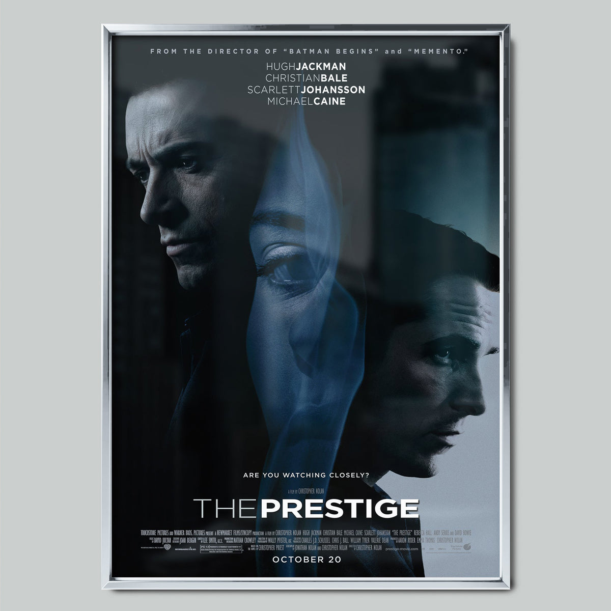 The Prestige филмов постер със сребриста рамка