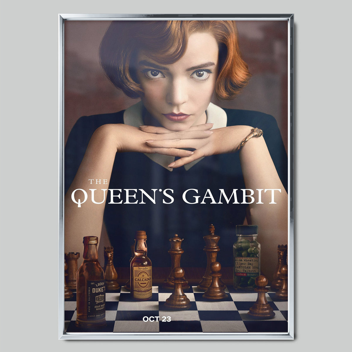 The Queen's Gambit филмов постер със сребриста рамка