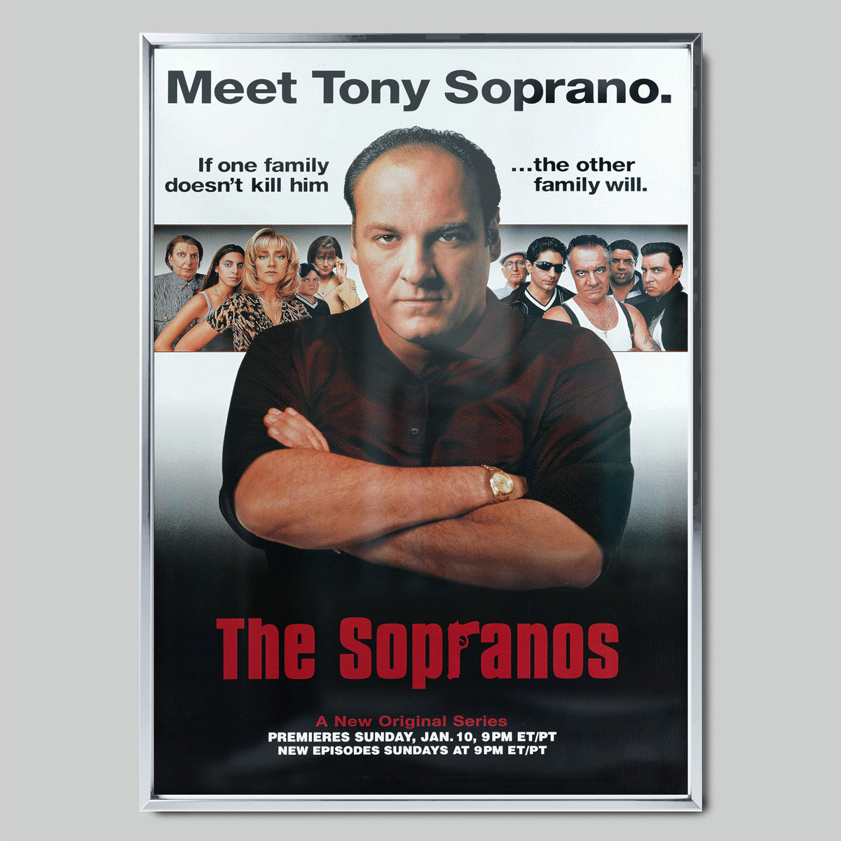 The Sopranos филмов постер със сребриста рамка