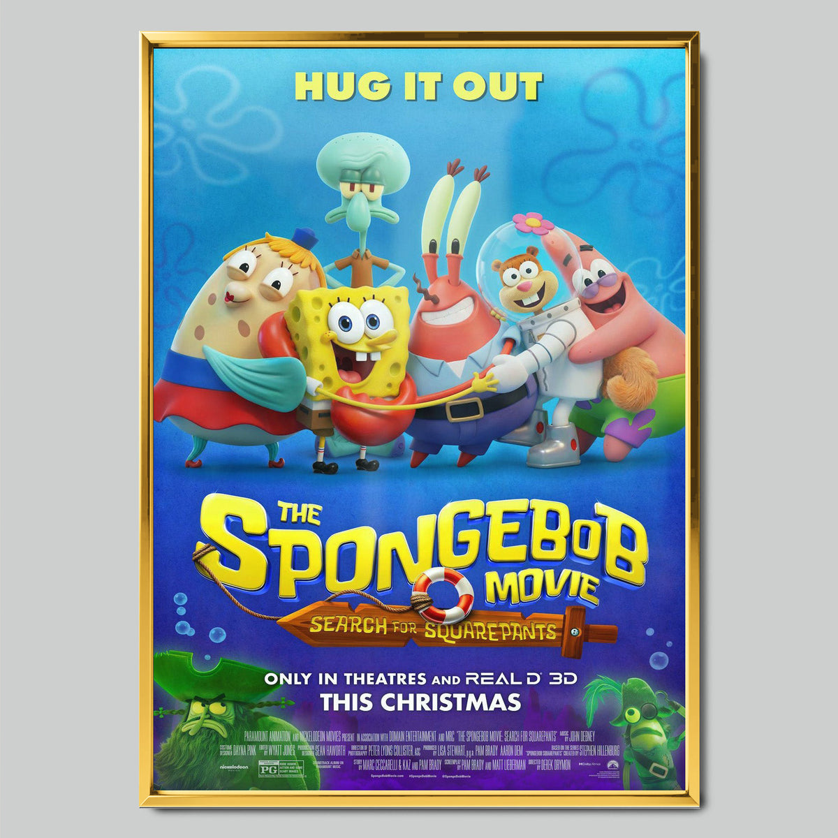 The SpongeBob Movie филмов постер със златиста рамка