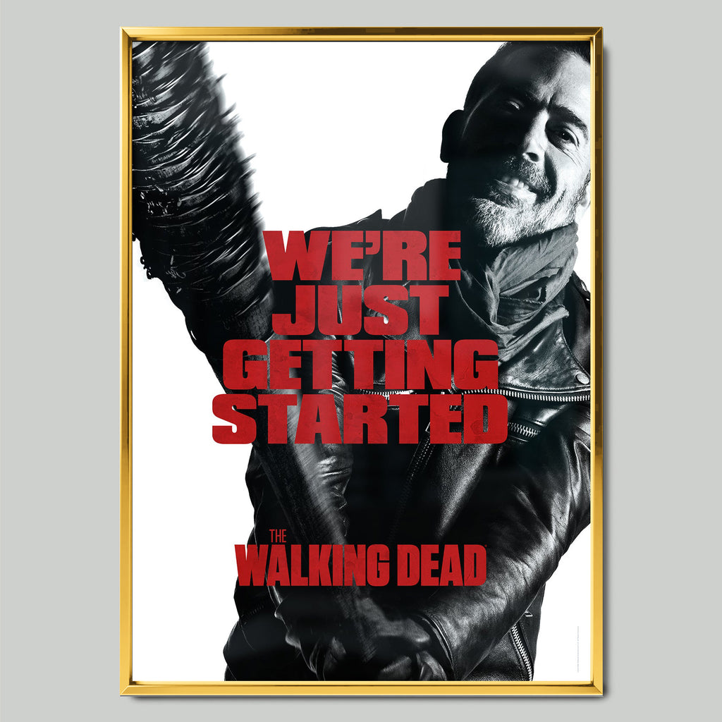 The Walking Dead Negan филмов постер със златиста рамка
