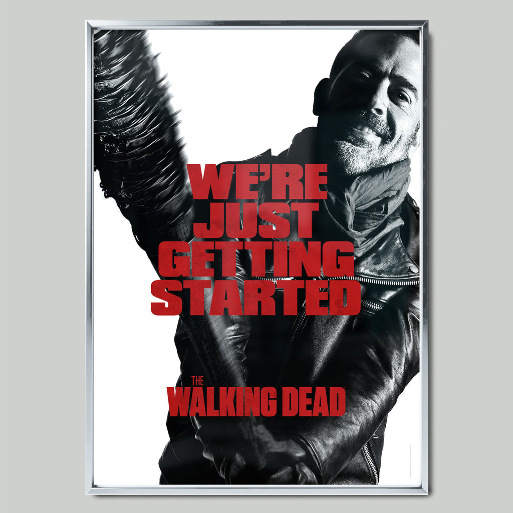 The Walking Dead Negan филмов постер със сребриста рамка