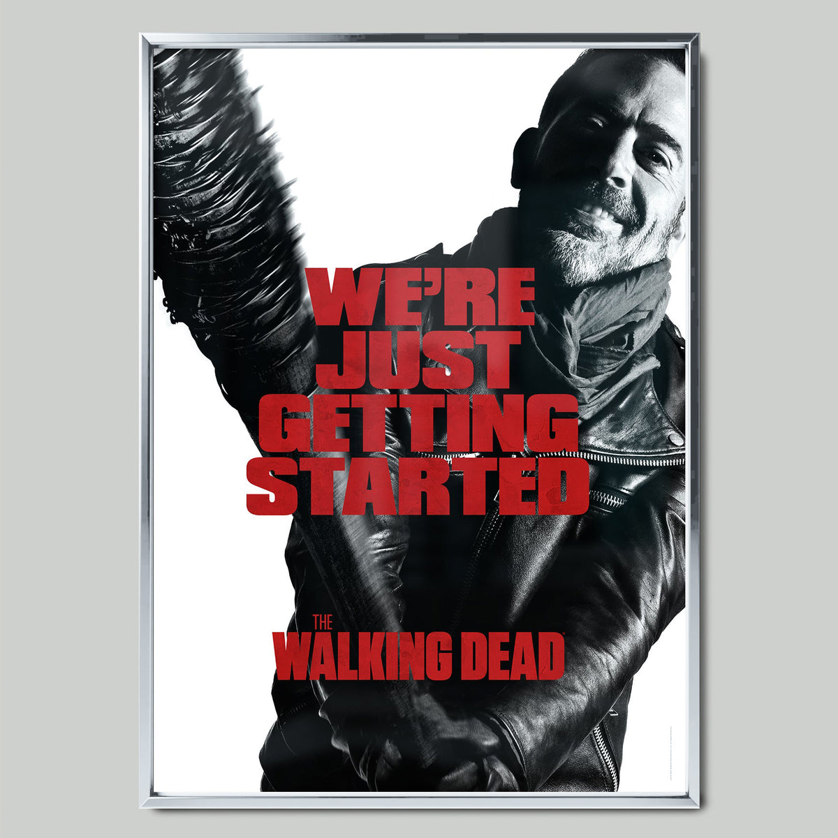 The Walking Dead Negan филмов постер със сребриста рамка