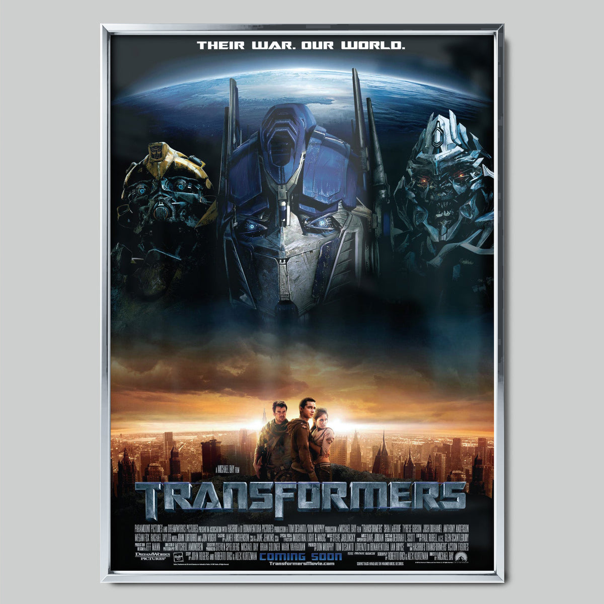 Transformers филмов постер със сребриста рамка