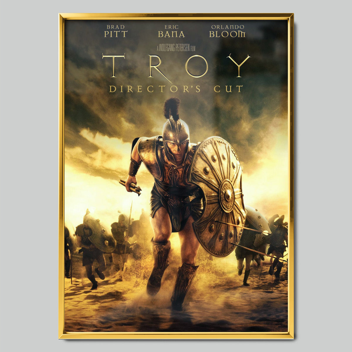 Troy 2004 филмов постер със златиста рамка