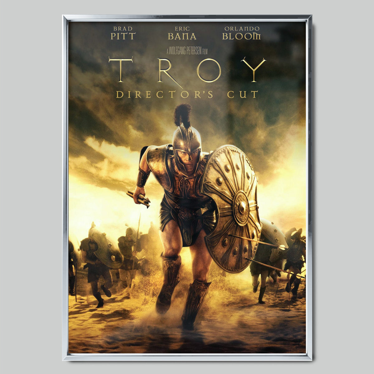 Troy 2004 филмов постер със сребриста рамка