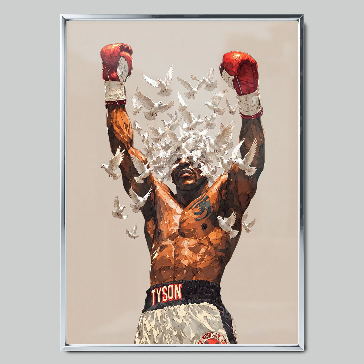 Tyson Doves арт постер със сребриста рамка