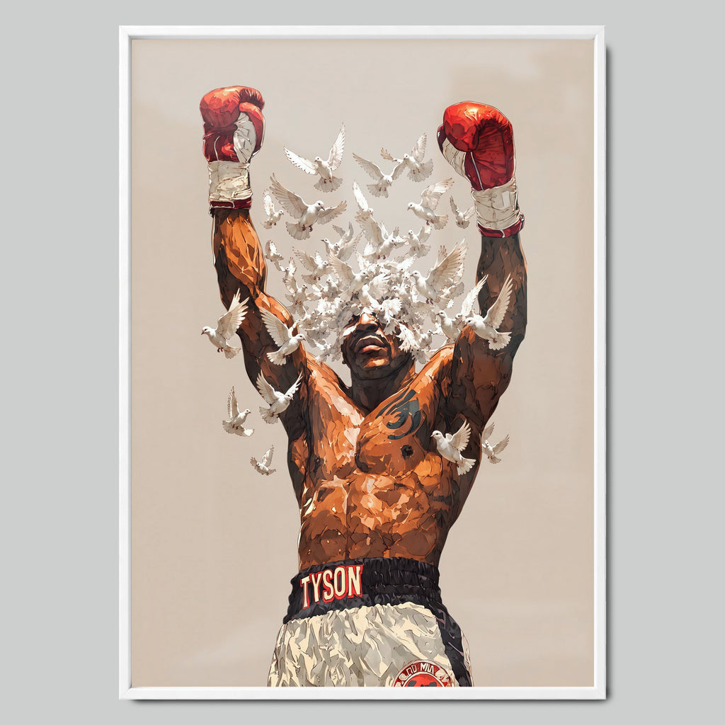 Tyson Doves арт постер с бяла рамка