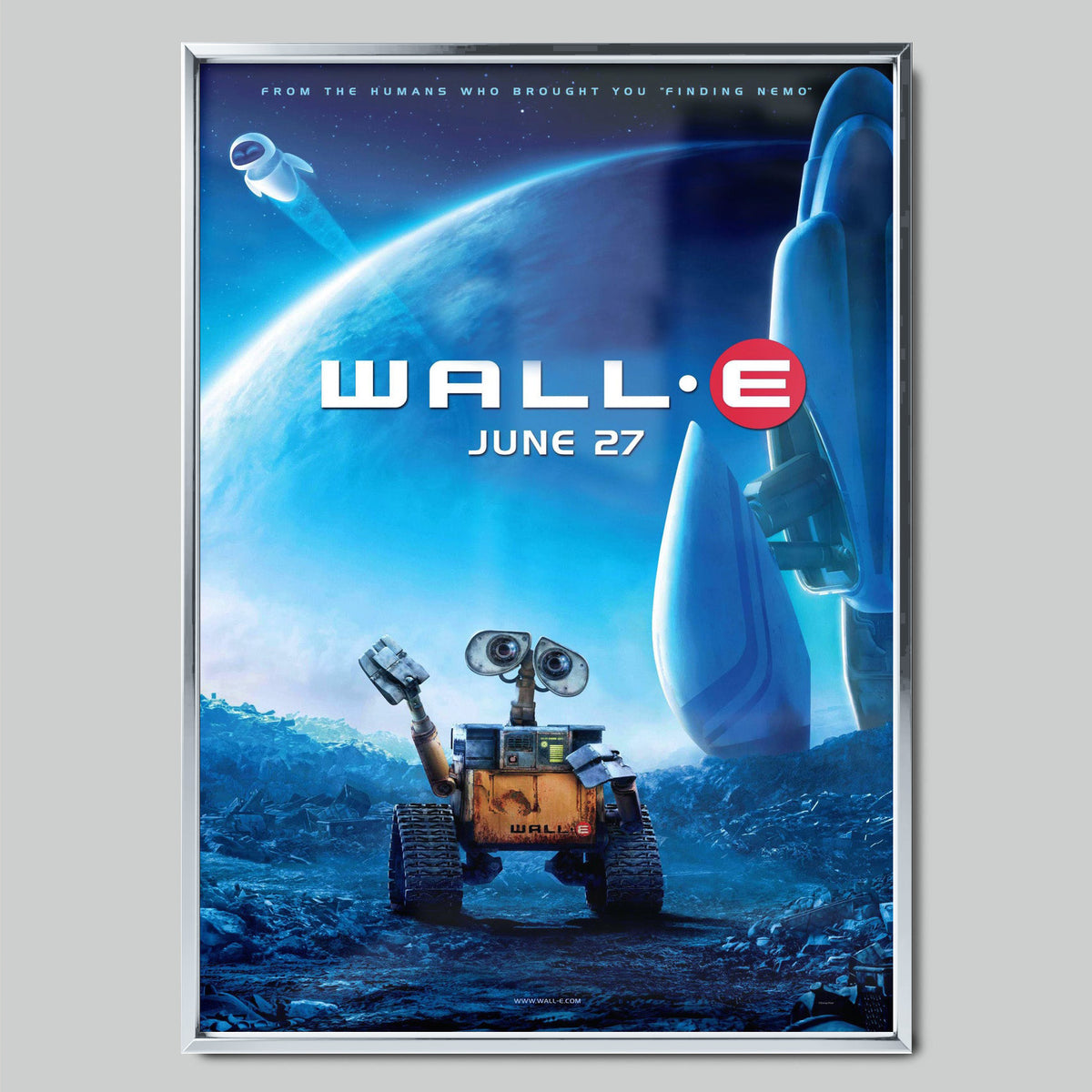 WALL-E филмов постер със сребриста рамка