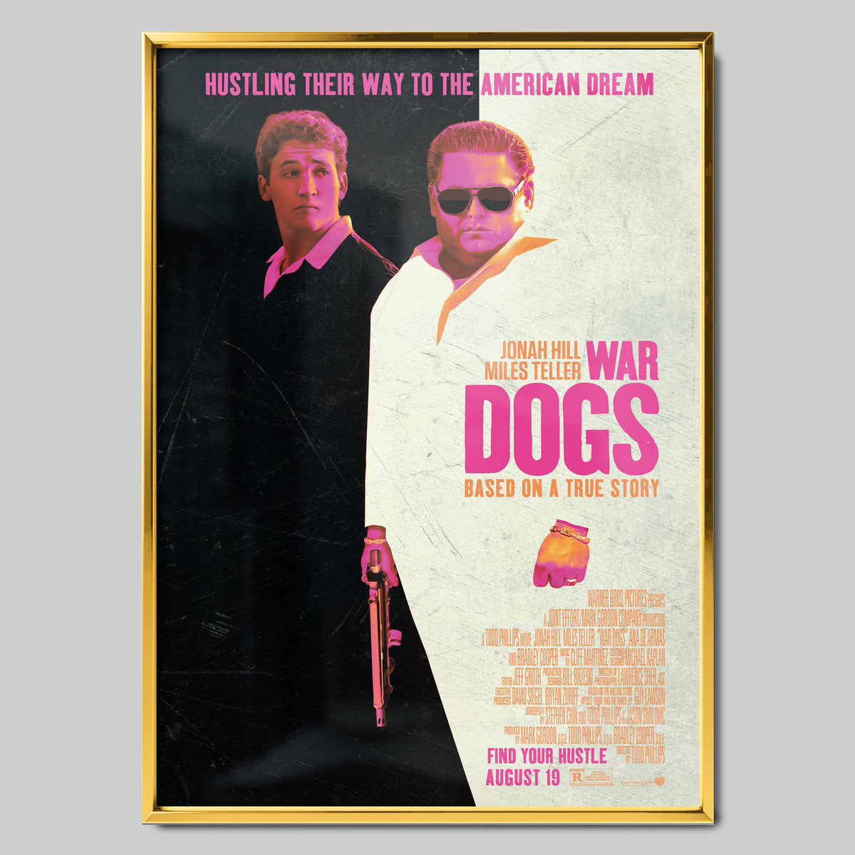 War Dogs филмов постер със златиста рамка
