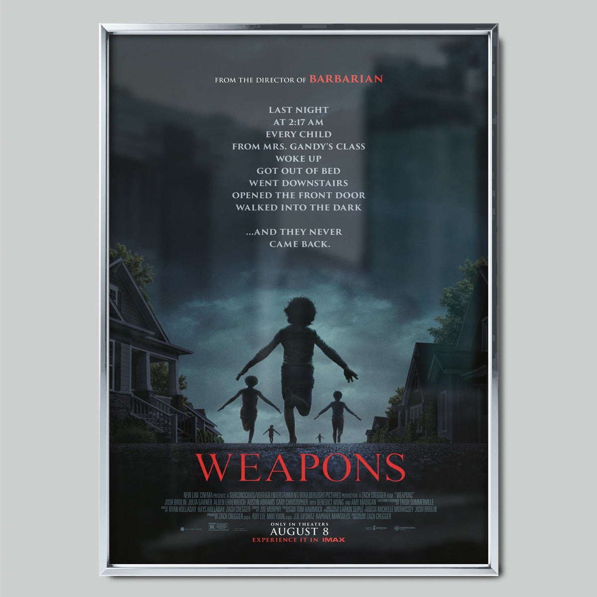 Weapons филмов постер със сребриста рамка