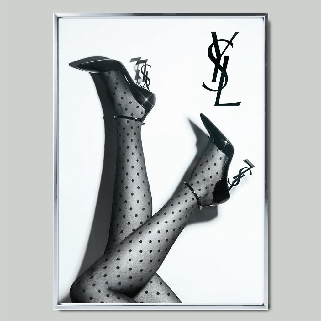 YSL Opyum арт постер със сребриста рамка