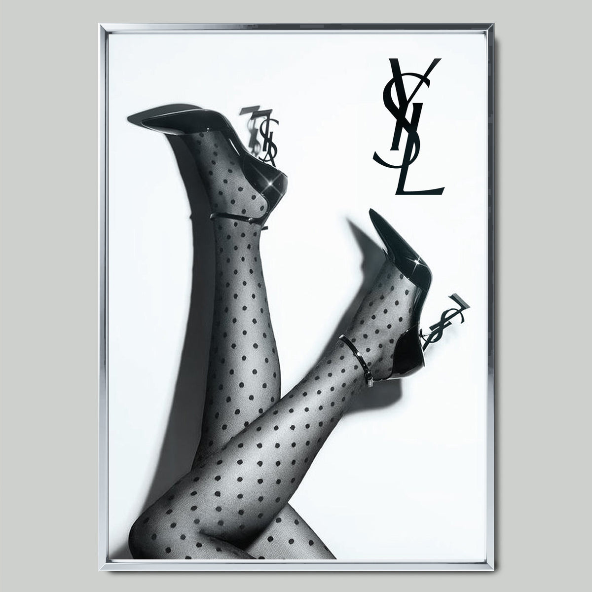 YSL Opyum арт постер със сребриста рамка